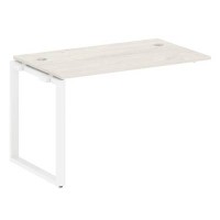 Metal System Style БО.ПРС-СП-1.2 (Дуб Наварра/белый) Проходной наборный элемент рабочей станции на О-образном  м/к(проходная опора Б.ОСП-72, столешница, комплект траверс)