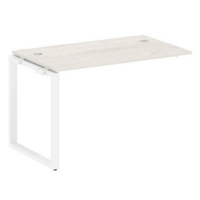 Metal System Style БО.ПРС-СП-1.2 (Дуб Наварра/белый) Проходной наборный элемент рабочей станции на О-образном  м/к(проходная опора Б.ОСП-72, столешница, комплект траверс)