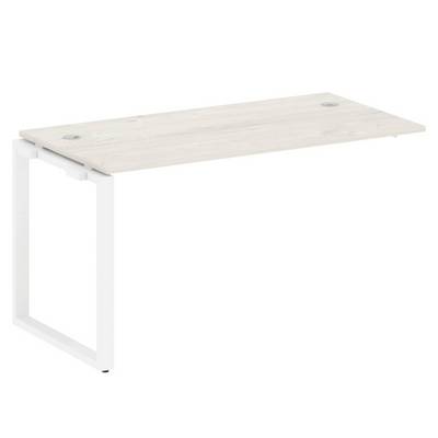 Metal System Style БО.ПРС-СП-1.3 (Дуб Наварра/белый) Проходной наборный элемент рабочей станции на О-образномм м/к (проходная опора Б.ОСП-72, столешница, комплект траверс)