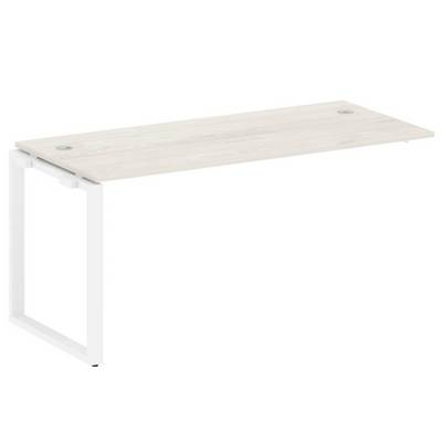 Metal System Style БО.ПРС-СП-1.4 (Дуб Наварра/белый) Проходной наборный элемент рабочей станции на О-образном м/к (проходная опора Б.ОСП-72, столешница, комплект траверс)