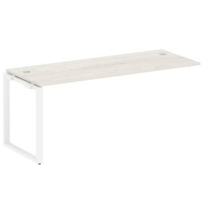 Metal System Style БО.ПРС-СП-1.5 (Дуб Наварра/белый) Проходной наборный элемент рабочей станции на О-образном м/к (проходная опора Б.ОСП-72, столешница, комплект траверс)