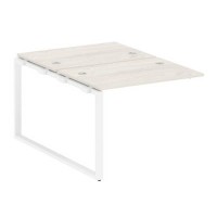 Metal System Style БО.ПРС-СП-2.1 (Дуб Наварра/белый) Проходной наборный элемент рабочей станции на О-образном м/к (проходная опора Б.ОСП-147, две столешницы, два комплекта траверс)