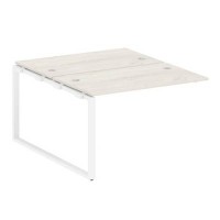 Metal System Style БО.ПРС-СП-2.2 (Дуб Наварра/белый) Проходной наборный элемент рабочей станции на О-образном м/к (проходная опора Б.ОСП-147, две столешницы, два комплекта траверс)