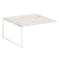 Metal System Style БО.ПРС-СП-2.3 (Дуб Наварра/белый) Проходной наборный элемент рабочей станции на О-образном м/к (проходная опора Б.ОСП-147, две столешницы, два комплекта траверс)