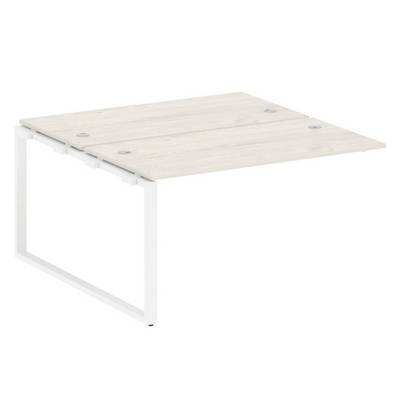 Metal System Style БО.ПРС-СП-2.3 (Дуб Наварра/белый) Проходной наборный элемент рабочей станции на О-образном м/к (проходная опора Б.ОСП-147, две столешницы, два комплекта траверс)