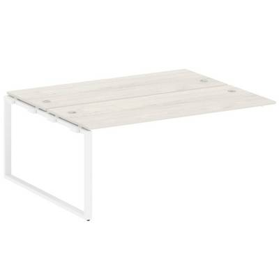 Metal System Style БО.ПРС-СП-2.5 (Дуб Наварра/белый) Проходной наборный элемент рабочей станции на О-образном м/к (проходная опора Б.ОСП-147, две столешницы, два комплекта траверс)