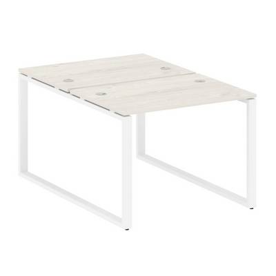 Metal System Style БО.РАС-СП-2.1 (Дуб Наварра/белый) Рабочая станция на О-образном м/к