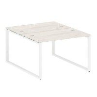 Metal System Style БО.РАС-СП-2.2 (Дуб Наварра/белый) Рабочая станция на О-образном м/к