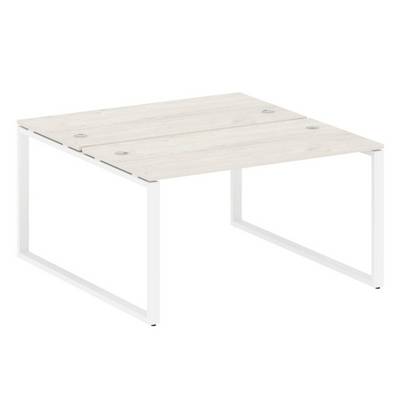 Metal System Style БО.РАС-СП-2.3 (Дуб Наварра/белый) Рабочая станция на О-образном м/к