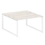 Metal System Style БО.РАС-СП-2.3 (Дуб Наварра/белый) Рабочая станция на О-образном м/к