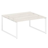 Metal System Style БО.РАС-СП-2.4 (Дуб Наварра/белый) Рабочая станция на О-образном м/к