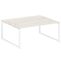 Metal System Style БО.РАС-СП-2.5 (Дуб Наварра/белый) Рабочая станция на О-образном м/к