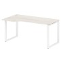 Metal System Style БО.СА-1 Л (Дуб Наварра/белый) Стол криволинейный левый на О-образном м/к