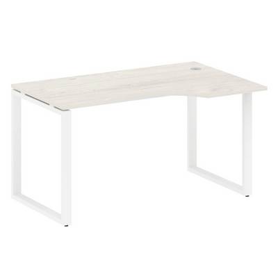 Metal System Style БО.СА-2 Пр (Дуб Наварра/белый) Стол криволинейный правый на О-образном м/к