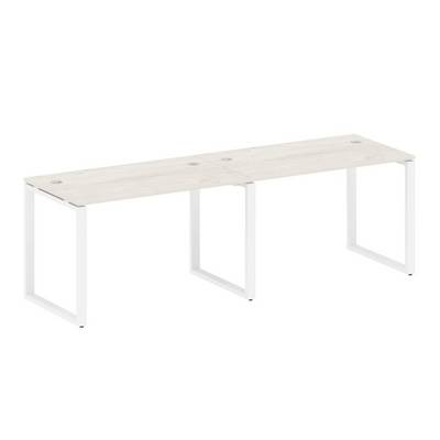 Metal System Style БО.СМ-2.2 (Дуб Наварра/белый) Рабочая станция на 2 раб.места на О-образном м/к