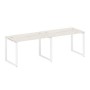 Metal System Style БО.СМ-2.2 (Дуб Наварра/белый) Рабочая станция на 2 раб.места на О-образном м/к