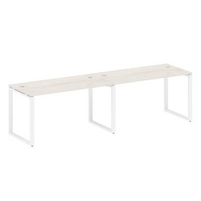 Metal System Style БО.СМ-2.3 (Дуб Наварра/белый) Рабочая станция на 2 раб.места на О-образном м/к