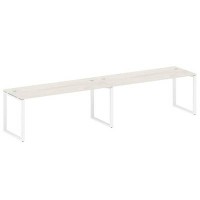 Metal System Style БО.СМ-2.5 (Дуб Наварра/белый) Рабочая станция на 2 раб.места на О-образном м/к