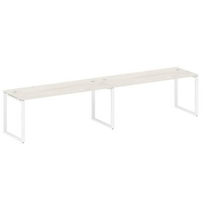 Metal System Style БО.СМ-2.5 (Дуб Наварра/белый) Рабочая станция на 2 раб.места на О-образном м/к