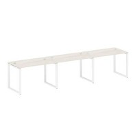 Metal System Style БО.СМ-3.2 (Дуб Наварра/белый) Рабочая станция на 3 раб.места на О-образном м/к