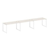 Metal System Style БО.СМ-3.3 (Дуб Наварра/белый) Рабочая станция на 3 раб.места на О-образном м/к