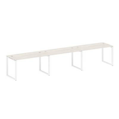 Metal System Style БО.СМ-3.3 (Дуб Наварра/белый) Рабочая станция на 3 раб.места на О-образном м/к