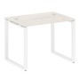 Metal System Style БО.СП-1 (Дуб Наварра/белый) Стол письменный на О-образном м/к