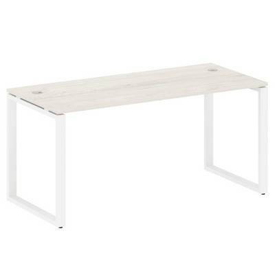 Metal System Style БО.СП-4 (Дуб Наварра/белый) Стол письменный на О-образном м/к