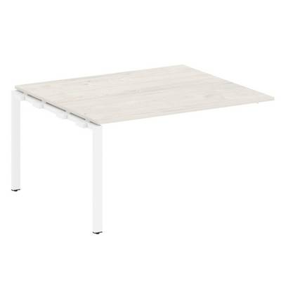 Metal System Style БП.ППРГ-3 (Дуб Наварра/белый) Проходной наборный элемент переговорного стола на П-образном м/к (проходная опора Б.ОСП-123, столешница, два комплекта траверс)