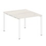 Metal System Style БП.ПРГ-1.1 (Дуб Наварра/белый) Переговорный стол (1 столешница) на П-образном м/к