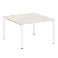 Metal System Style БП.ПРГ-1.2 (Дуб Наварра/белый) Переговорный стол (1 столешница) на П-образном м/к