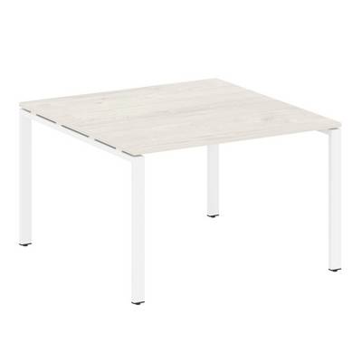 Metal System Style БП.ПРГ-1.2 (Дуб Наварра/белый) Переговорный стол (1 столешница) на П-образном м/к