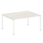 Metal System Style БП.ПРГ-1.4 (Дуб Наварра/белый) Переговорный стол (1 столешница) на П-образном м/к