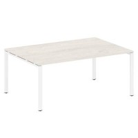 Metal System Style БП.ПРГ-1.5 (Дуб Наварра/белый) Переговорный стол (1 столешница) на П-образном м/к
