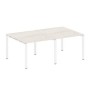 Metal System Style БП.ПРГ-2.1 (Дуб Наварра/белый) Переговорный стол (2 столешницы) на П-образном м/к