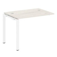 Metal System Style БП.ПРС-СП-1.1 (Дуб Наварра/белый) Проходной наборный элемент рабочей станции на П-образном м/к (проходная опора Б.ОСП-72, столешница, комплект траверс)
