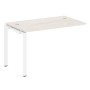 Metal System Style БП.ПРС-СП-1.2 (Дуб Наварра/белый) Проходной наборный элемент рабочей станции на П-образном м/к (проходная опора Б.ОСП-72, столешница, комплект траверс)