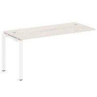 Metal System Style БП.ПРС-СП-1.4 (Дуб Наварра/белый) Проходной наборный элемент рабочей станции на П-образном м/к  (проходная опора Б.ОСП-72, столешница, комплект траверс)