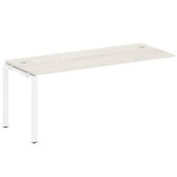 Metal System Style БП.ПРС-СП-1.5 (Дуб Наварра/белый) Проходной наборный элемент рабочей станции на П-образном м/к (проходная опора Б.ОСП-72, столешница, комплект траверс)