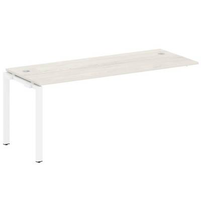 Metal System Style БП.ПРС-СП-1.5 (Дуб Наварра/белый) Проходной наборный элемент рабочей станции на П-образном м/к (проходная опора Б.ОСП-72, столешница, комплект траверс)