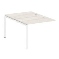Metal System Style БП.ПРС-СП-2.1 (Дуб Наварра/белый) Проходной наборный элемент рабочей станции на П-образном м/к  (проходная опора Б.ОСП-147, две столешницы, два комплекта траверс)