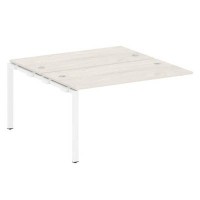 Metal System Style БП.ПРС-СП-2.3 (Дуб Наварра/белый) Проходной наборный элемент рабочей станции  на П-образном м/к  (проходная опора Б.ОСП-147, две столешницы, два комплекта траверс)