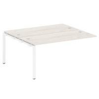 Metal System Style БП.ПРС-СП-2.4 (Дуб Наварра/белый) Проходной наборный элемент рабочей станции  на П-образном м/к  (проходная опора Б.ОСП-147, две столешницы, два комплекта траверс)