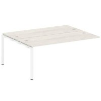 Metal System Style БП.ПРС-СП-2.5 (Дуб Наварра/белый) Проходной наборный элемент рабочей станции  на П-образном м/к  (проходная опора Б.ОСП-147, две столешницы, два комплекта траверс)