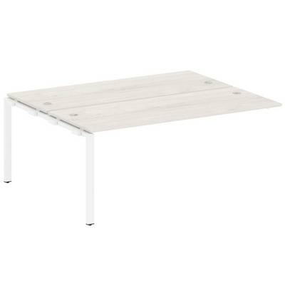 Metal System Style БП.ПРС-СП-2.5 (Дуб Наварра/белый) Проходной наборный элемент рабочей станции  на П-образном м/к  (проходная опора Б.ОСП-147, две столешницы, два комплекта траверс)