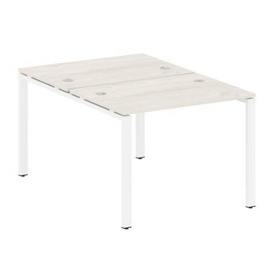 Metal System Style БП.РАС-СП-2.1 (Дуб Наварра/белый) Рабочая станция на П-образном м/к