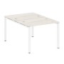 Metal System Style БП.РАС-СП-2.1 (Дуб Наварра/белый) Рабочая станция на П-образном м/к