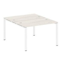 Metal System Style БП.РАС-СП-2.2 (Дуб Наварра/белый) Рабочая станция на П-образном м/к