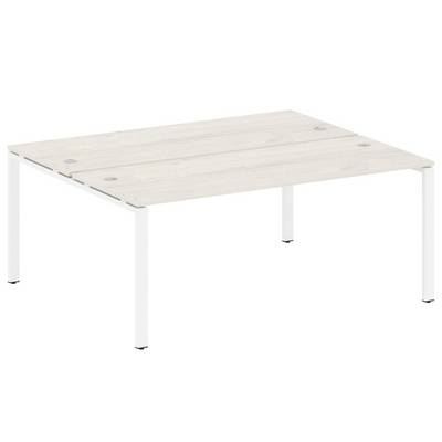 Metal System Style БП.РАС-СП-2.5 (Дуб Наварра/белый) Рабочая станция на П-образном м/к