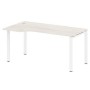 Metal System Style БП.СА-1 Л (Дуб Наварра/белый) Стол криволинейный левый на П-образном м/к